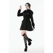 Dark in Love Cat-Ear Faux Fur Trim Gothic Coat
