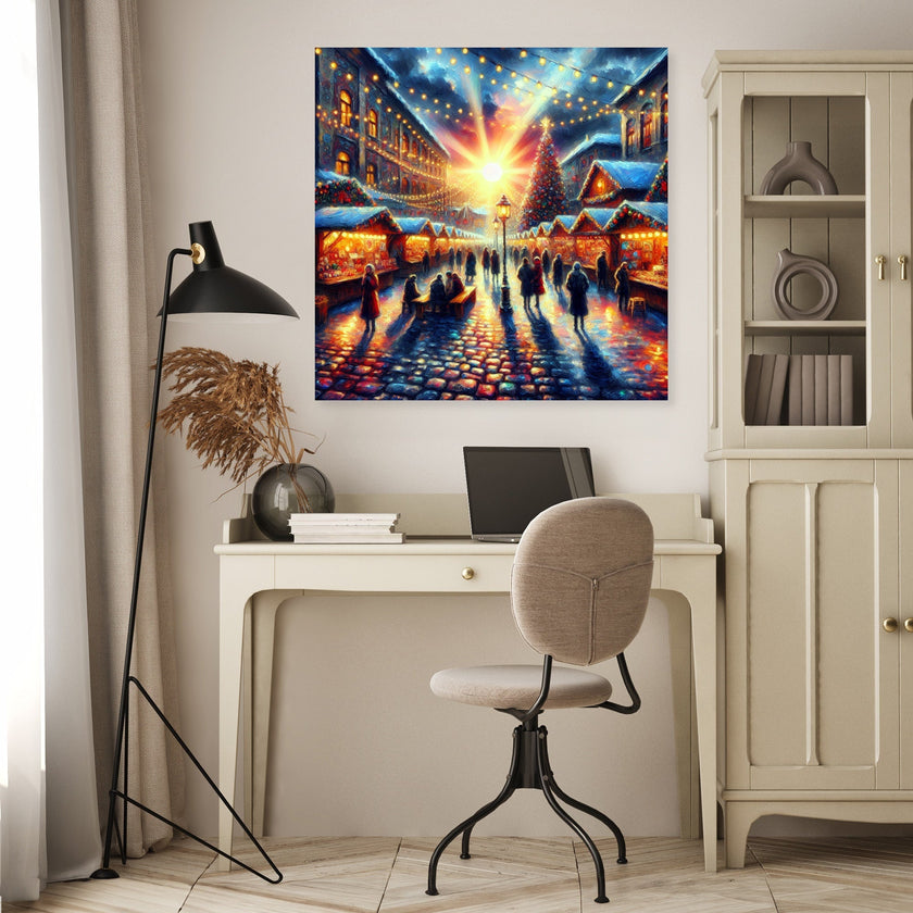 Melancholy at the Christmas Market Canvas