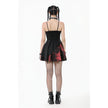 Dark in Love Nyssa Black & Red Strap Detail Goth Mini Dress