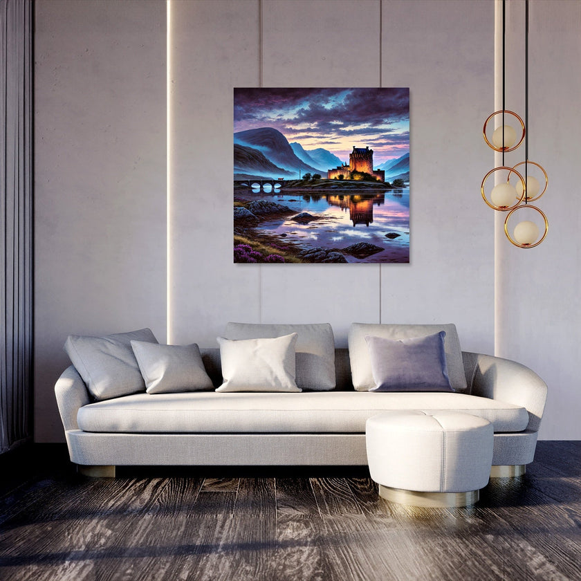 Twilight Highlands Castle Canvas