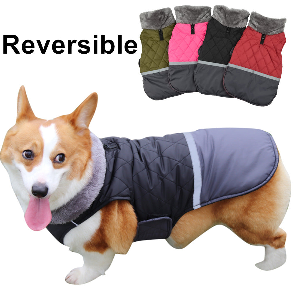 Plush Lapel Pet Clothes Double-sided