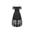 Dark in Love Romantic Gothic Lace Layered High-Low Dress