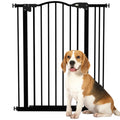 PawHut Metal Pet Safety Gate Dog Gate Folding Fence 74-87cm, Black