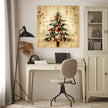 Geometric Festivity Christmas Tree Canvas