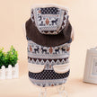 Pet Clothing Fawn Snowflake Hooded Cotton Coat