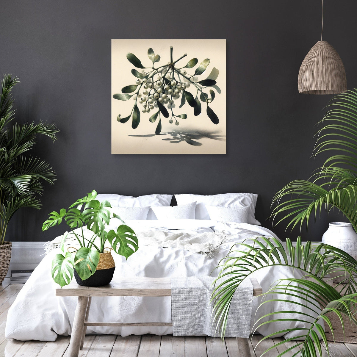 Melancholic Mistletoe Christmas Canvas