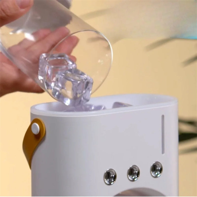 Ventilador de doble cabezal con pulverizador, humidificador portátil, ventilador de aire acondicionado, pequeño enfriador de aire doméstico, ajuste de aire portátil por hidrorefrigeración