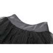Dark in Love Bonded Tulle Layered Goth Mini Skirt in Black