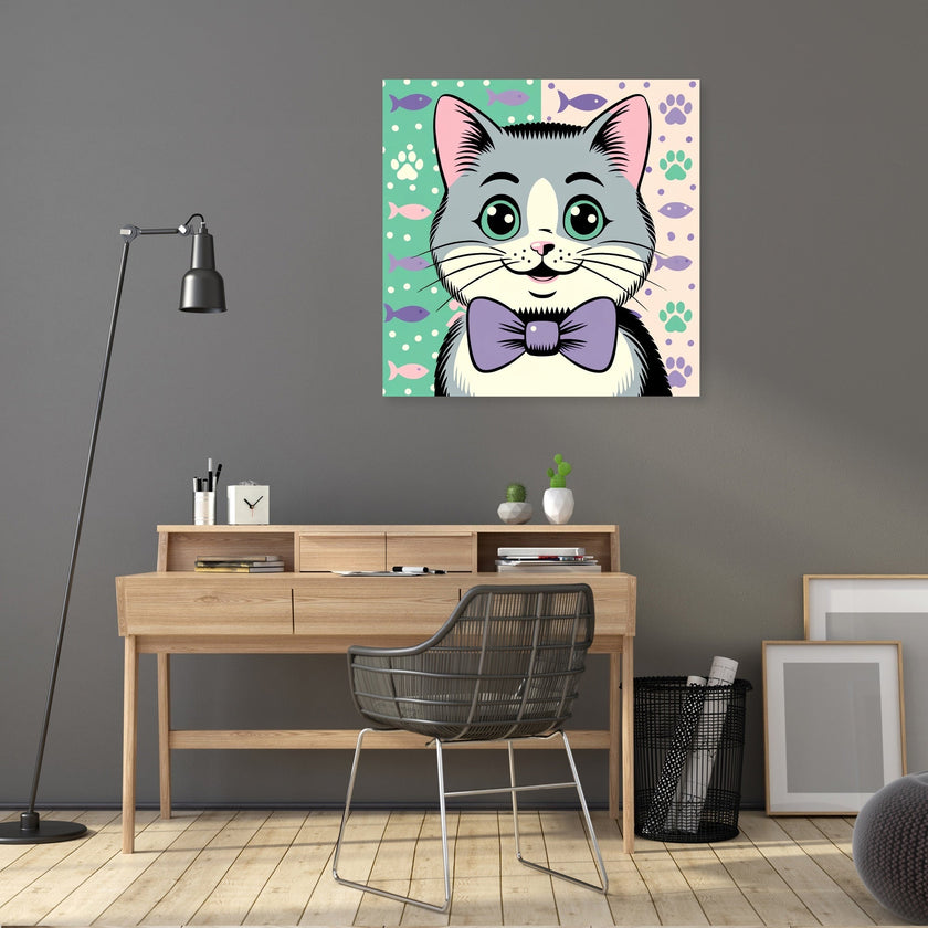 Whimsical Cat Canvas