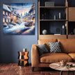 Melancholic Winter's Reflection Canvas