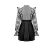 Dark in Love Striped Ruffle Gothic Lolita Dress