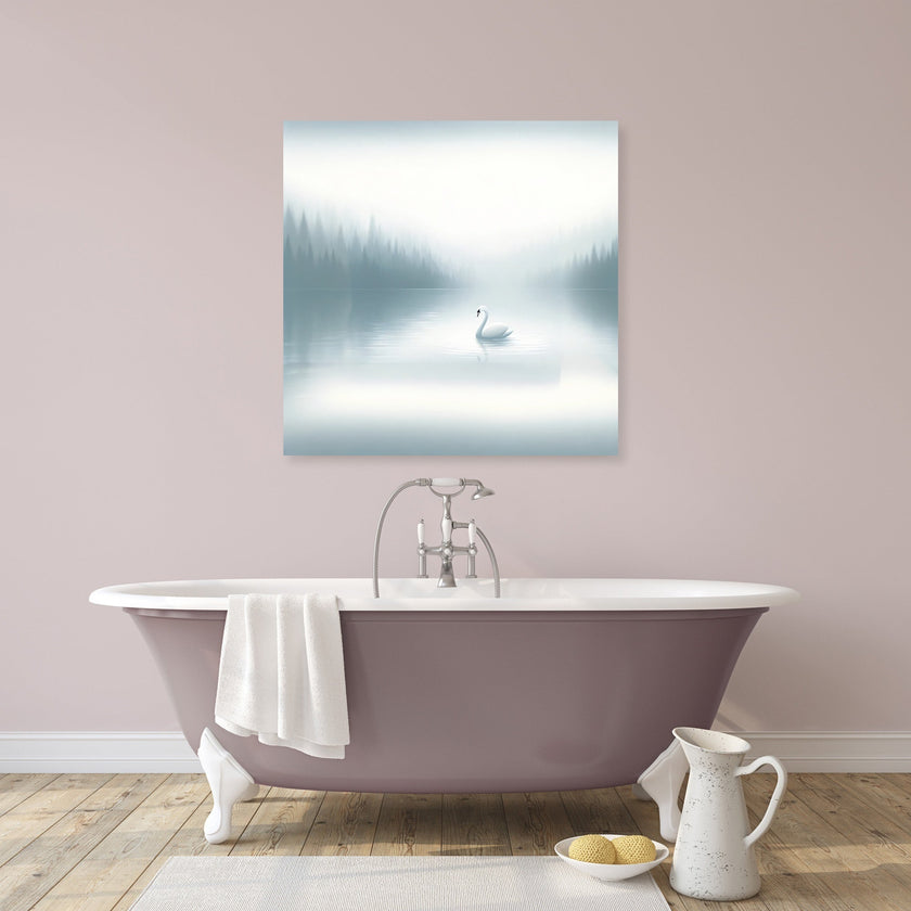 Serene Swan Lake Canvas