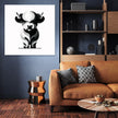Cute Highland Silhouette Canvas