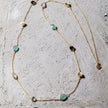 Penelope Multi-Stone Necklace: Pariba Onyx, Rose Quartz & Smoky Quartz