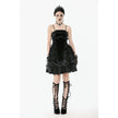 Dark in Love Morwenna Bat Mesh Layered Goth Mini Dress
