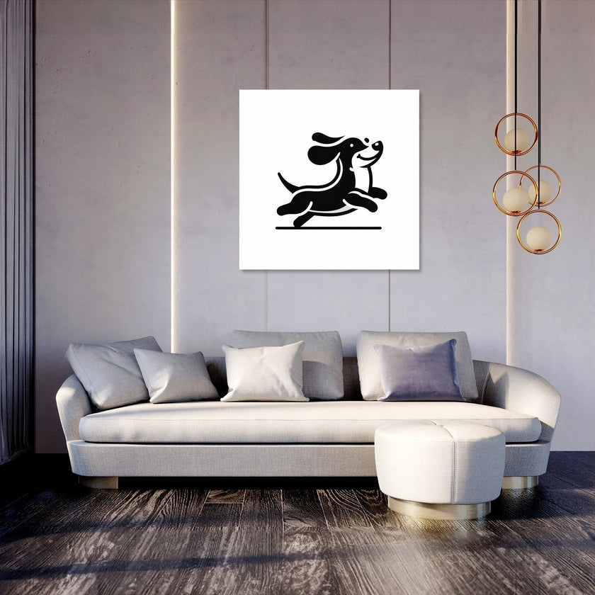 Joyful Sausage Dog Canvas