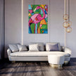 Geometric Flamingo Canvas
