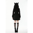 Dark in Love Cat-Ear Faux Fur Trim Gothic Coat