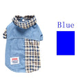 Teddy Dog Summer Plaid Stitching Shirt