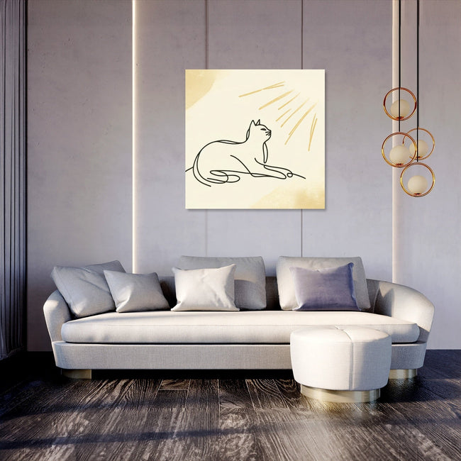 Sunlit Cat Canvas