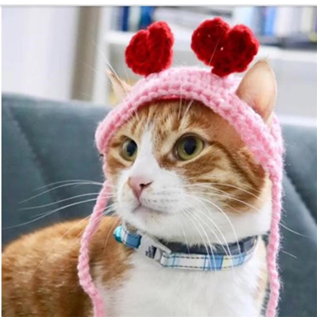 Handgewebte Katzenmütze