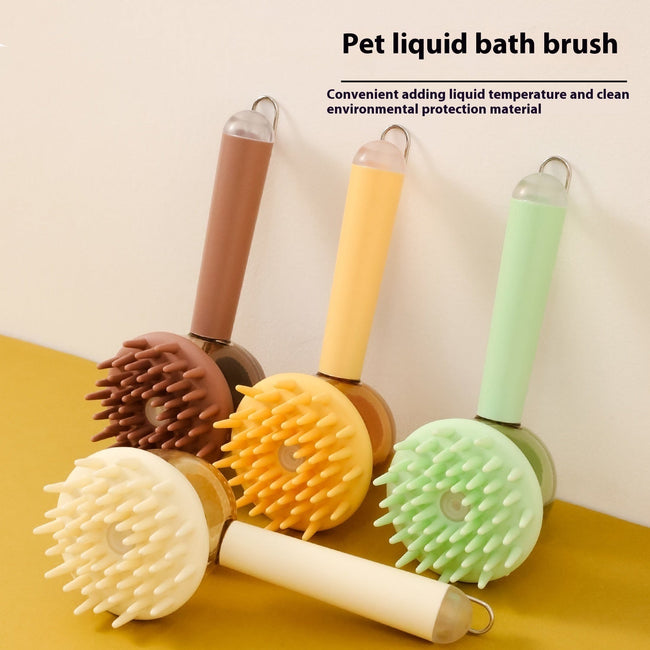 3-in-1-Haustierbadbürste für Hunde und Katzen: Duschmassagebürste, Enthaarungskamm und Schaumbürste, Anti-Frizz-Schönheitsbürste, Haustierprodukte