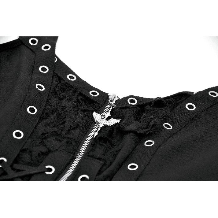 Dark in Love Punk Lace-Up Corset Style Top