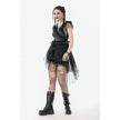 Dark in Love Seraphina Tiered Mesh & Ruffle Goth Layer Dress