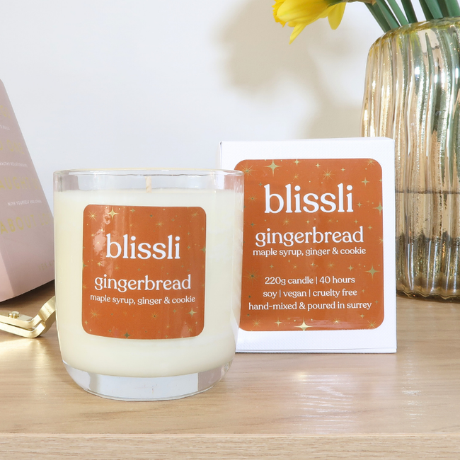 gingerbread – maple syrup, ginger & cookie 220g soy candle