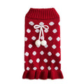 Polka Dot Dog Cat Lotus Leaf Skirt Sweater