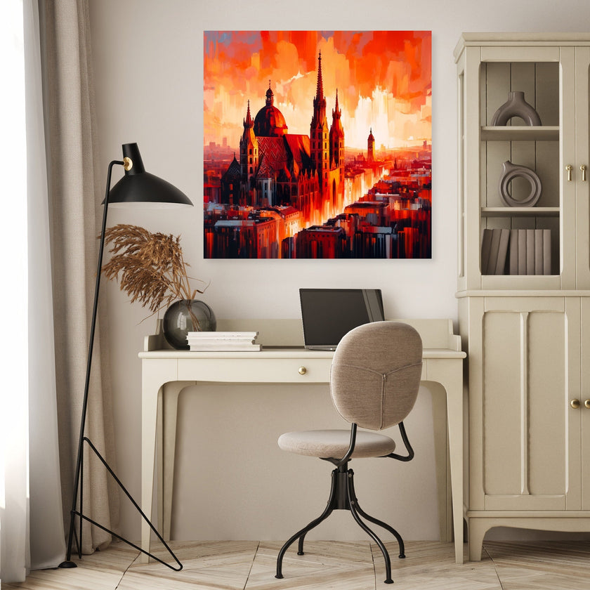 Vienna Cathedral Flame Canvas