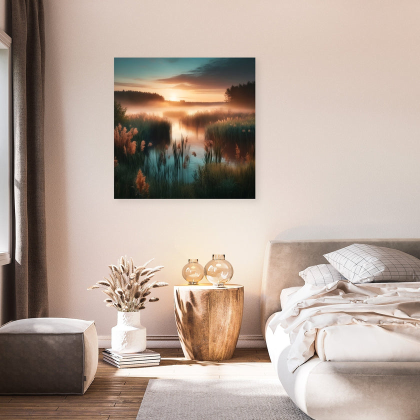 Dawn Wetlands Serenity Canvas