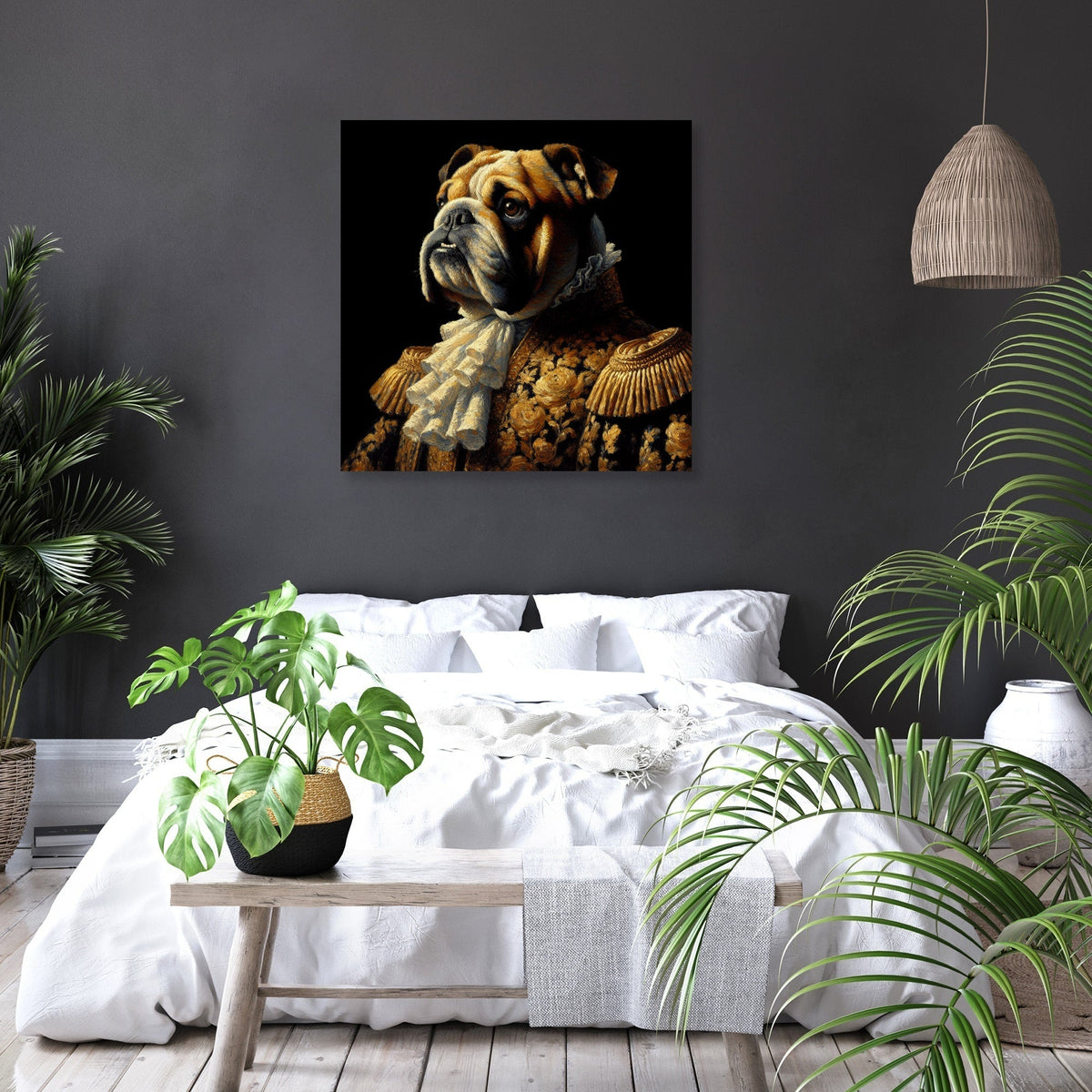 Regal Bulldog Majesty Canvas