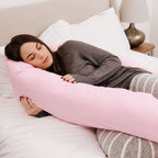 9 Ft Maternity Pillow And Case - Light Pink
