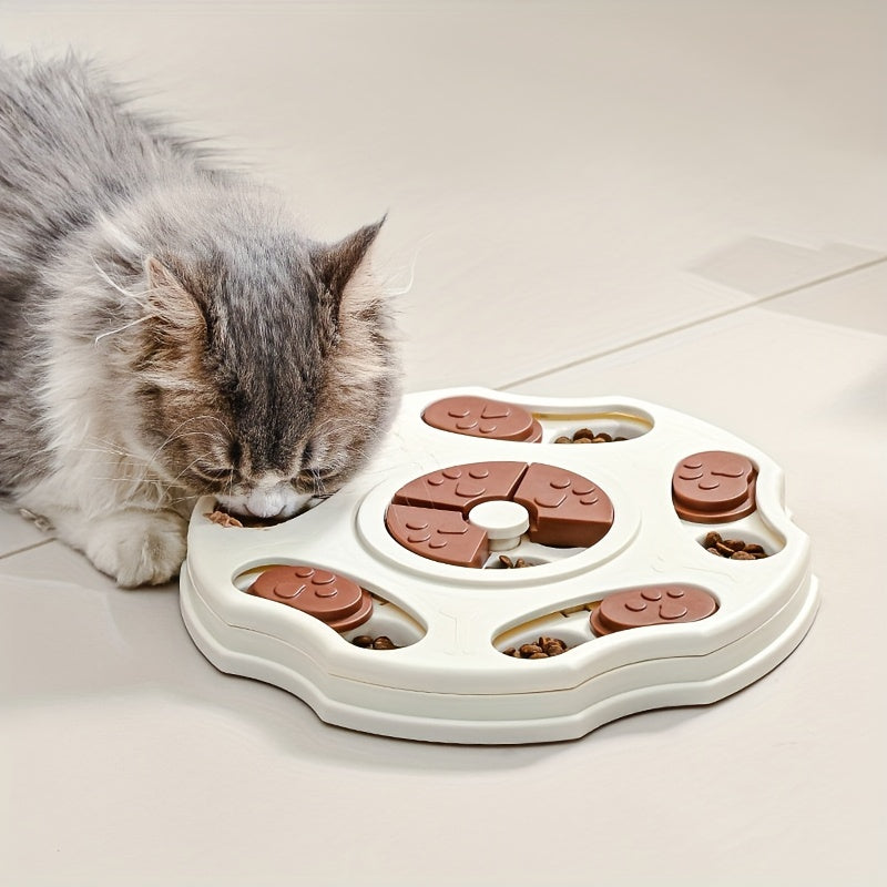 Interactive Slow Food Bowl For Pets For Dogs And Cats Training And Slow Feeding Assistant Non-electric Plastic Intelligence Game Stimulates Intelligence And Good Habits Multi-stage Challenge, Foo