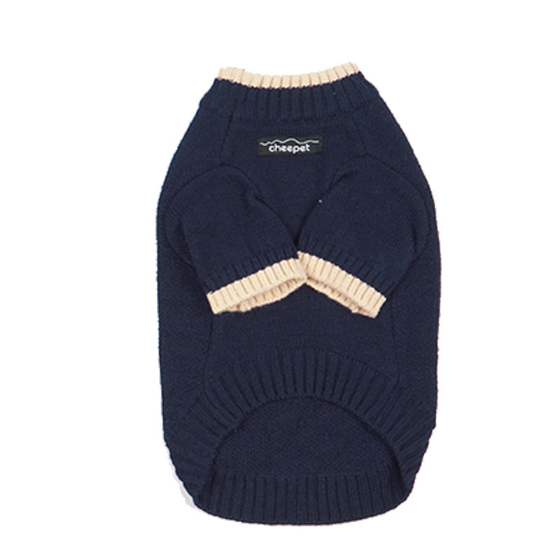 Contrast Color Two Legs Fall Winter Fashion Pet Sweater