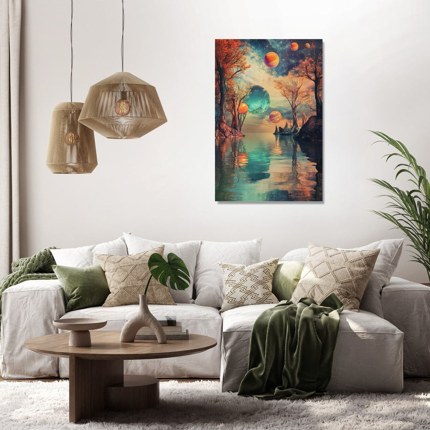 Planetary Leaves Canvas