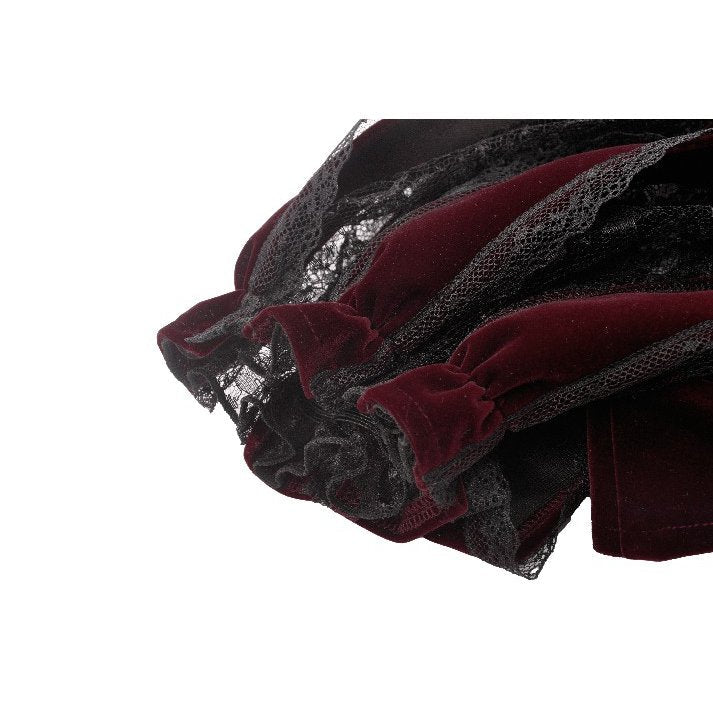 Dark in Love Isolde Velvet & Lace Puff Sleeve Bolero
