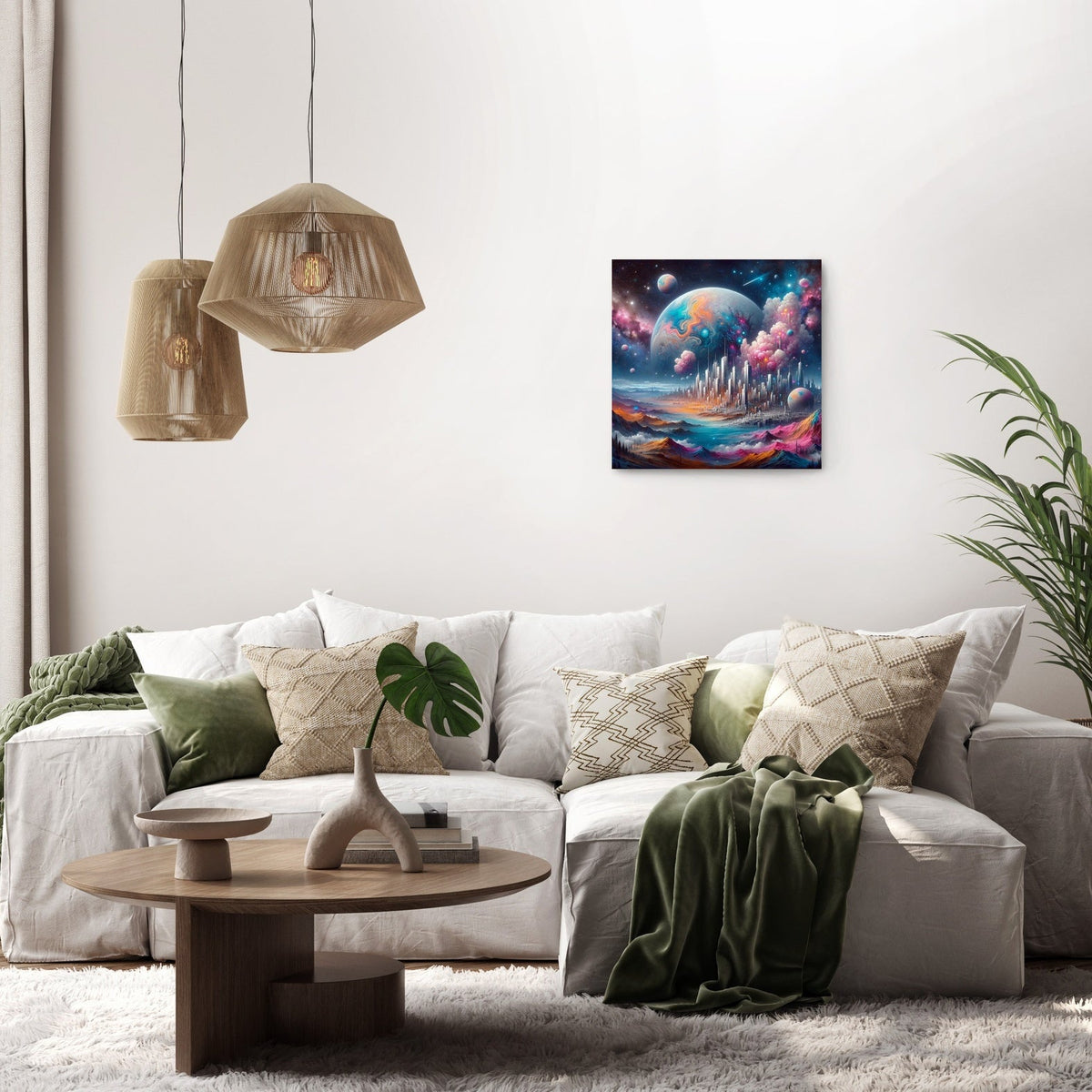 Galactic Blend: Contemporary Enigmas Canvas