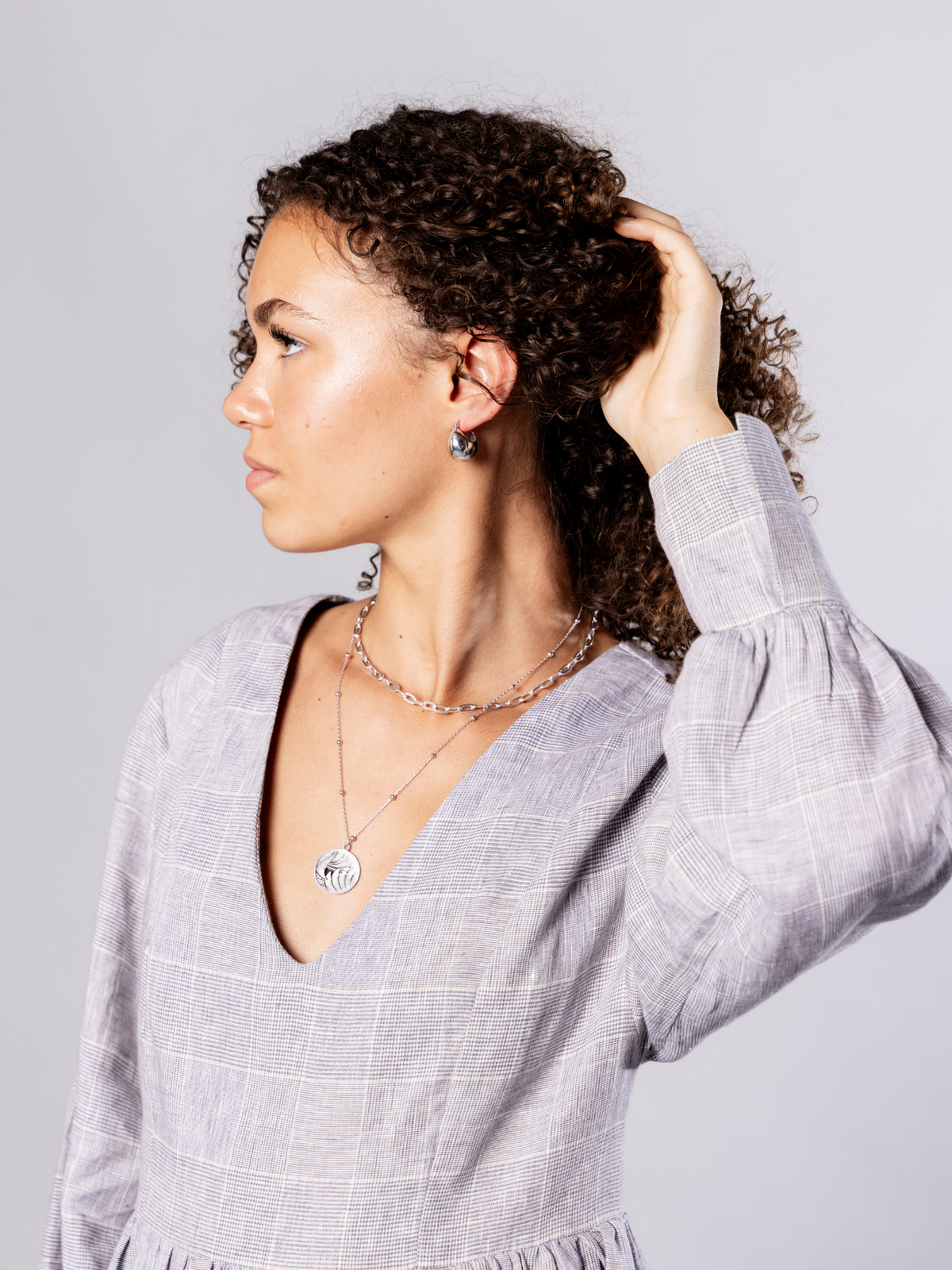 Sterling Silver Medallion Necklace – Day | No More Nobody