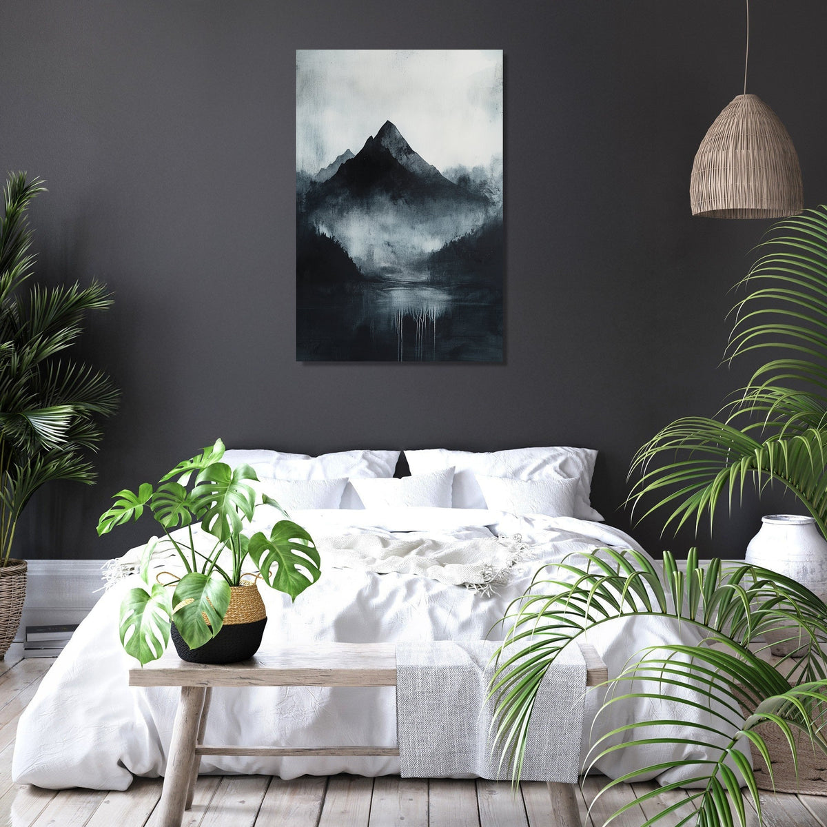 Black Mountain Silhouette Canvas