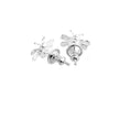 Bumble Bee Silver Stud Earrings