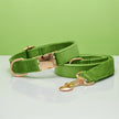 Multiple Colour Velvet Personalise Dog Collar Leash Set With Bow