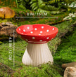 Mushroom Raised Cat Bowl With Cute Polka Dot Design And Safe Ceramic Material For Small Pets