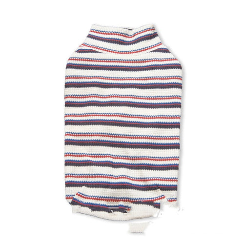 Autumn And Winter Pet Clothes Striped Waffle Home Long-sleeved Dogs And Cats Comfortable Home Inside