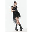 Dark in Love Seraphina Tiered Mesh & Ruffle Goth Layer Dress