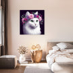 Floral Crown Cat Canvas