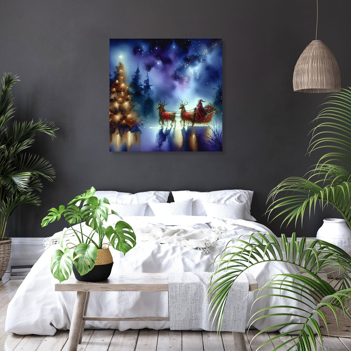 Starry Christmas Melancholia Canvas