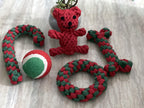 Handgestrickter Weihnachtsanzug Haustier-Zahnpflegestock