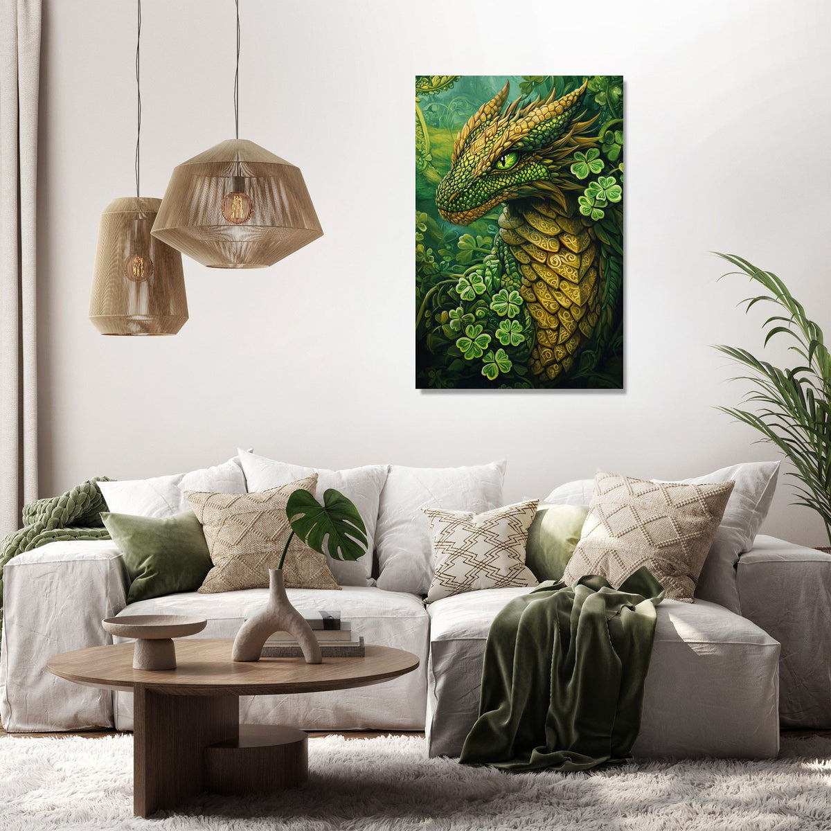 Shamrock Dragon Canvas